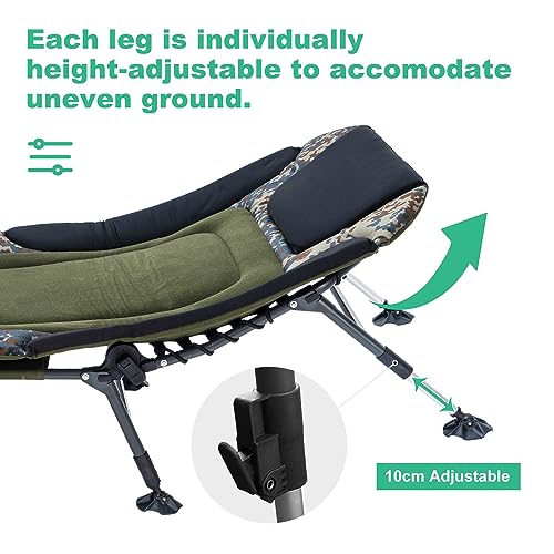 Folding Camping Cot with Mattress for Adults, Portable Outdoor Lounger Z62169