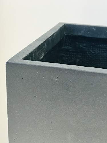 10 Inch Square Concrete Planter with Drainage Hole for Indoor Outdoor Patio Garden C483611
