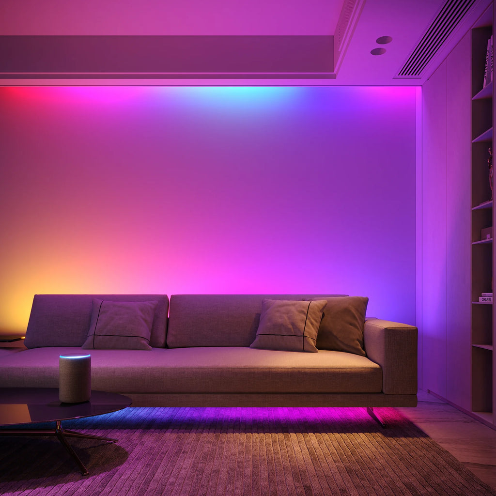 Wi-Fi RGBIC LED Strip Light 9.8ft, App Control, Music Sync, Color Changing for Bedroom R539989