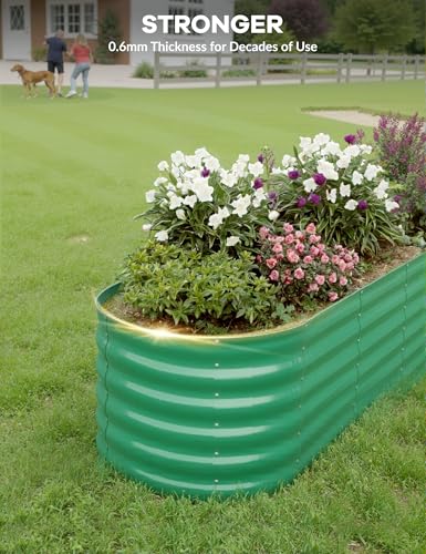 Galvanized Raised Garden Bed for Vegetables, Flowers, Outdoor D165