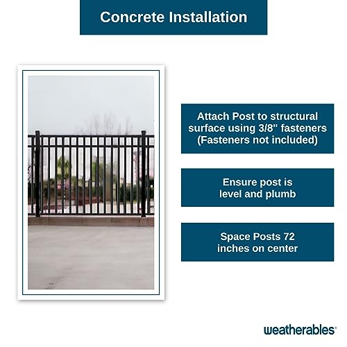 Aluminum Fence Kit for Backyard and Garden Fencing, Powder-Coated C568