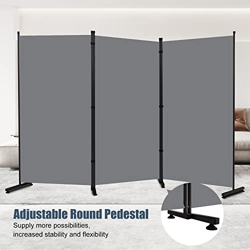 Room Divider 6ft 3 Panel Portable Fabric Partition Screen H7762