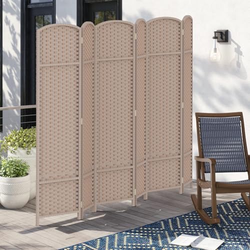 4 Panel Room Divider Screen 5.6 Ft Tall Folding Privacy Partition N658
