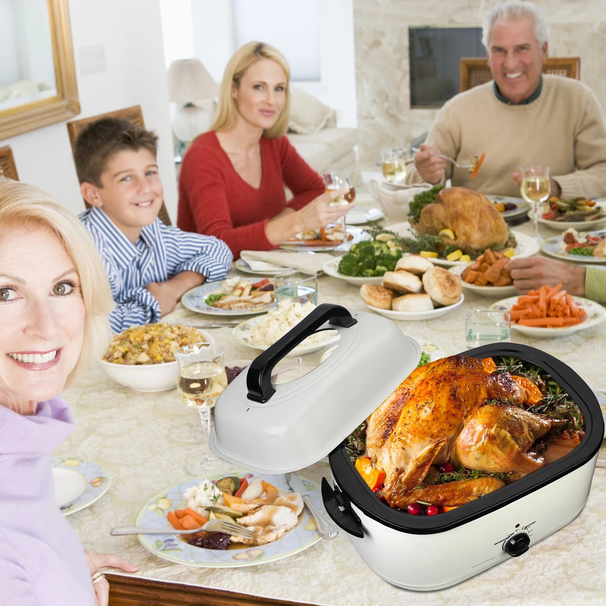 26 Quart Roaster Oven with Self-Basting Lid and Removable Pan W253853