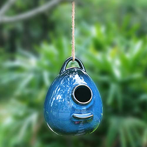 Ceramic Hanging Birdhouse for Outdoor Wild Birds U660