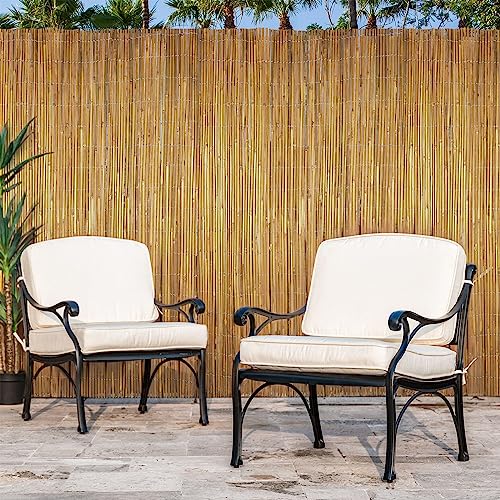 Natural Bamboo Fence Roll 6ft x 8ft Privacy Screen for Garden H625124