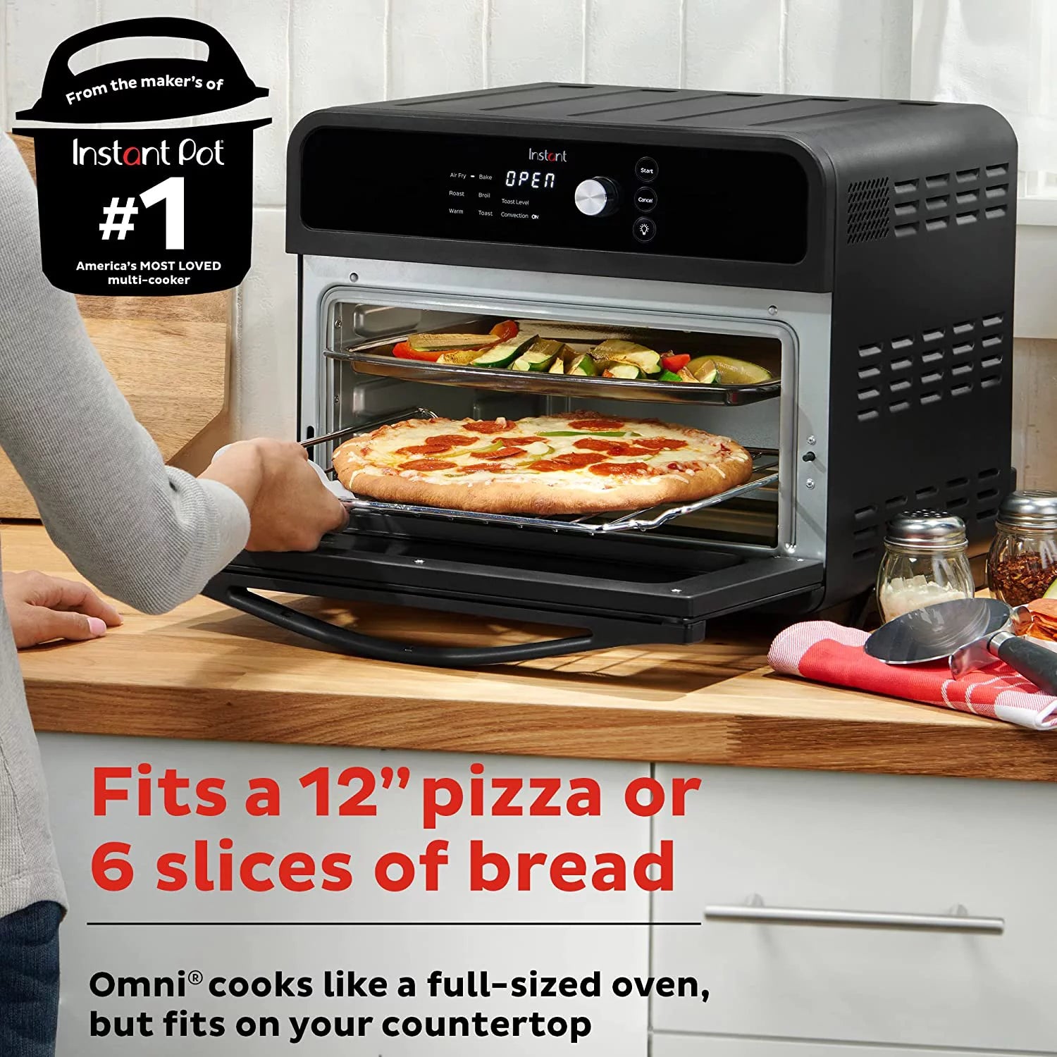Air Fryer Oven 6 Quart 6-in-1 Non-stick Dishwasher-Safe Basket W596