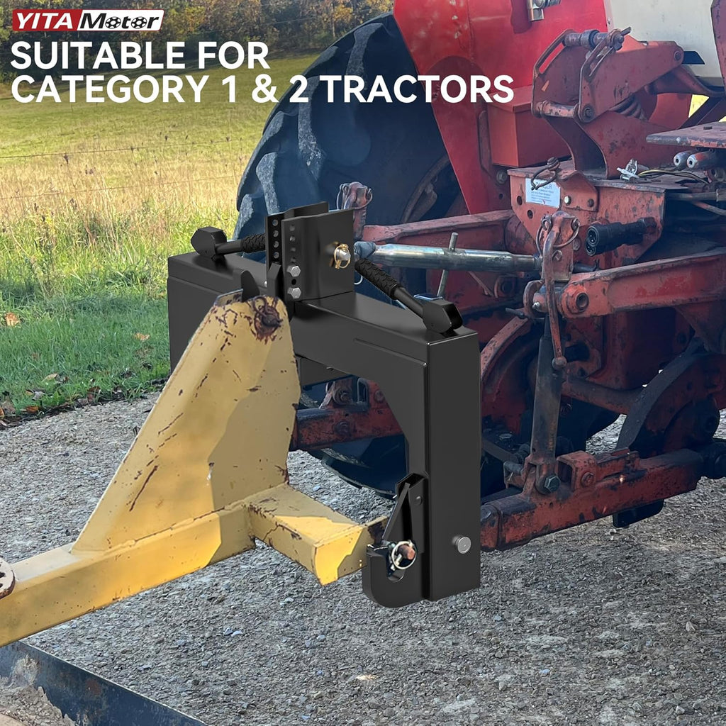 3 Point Quick Hitch, 3000 lbs 2" Receiver for Category 1 & 2 Tractors F43640