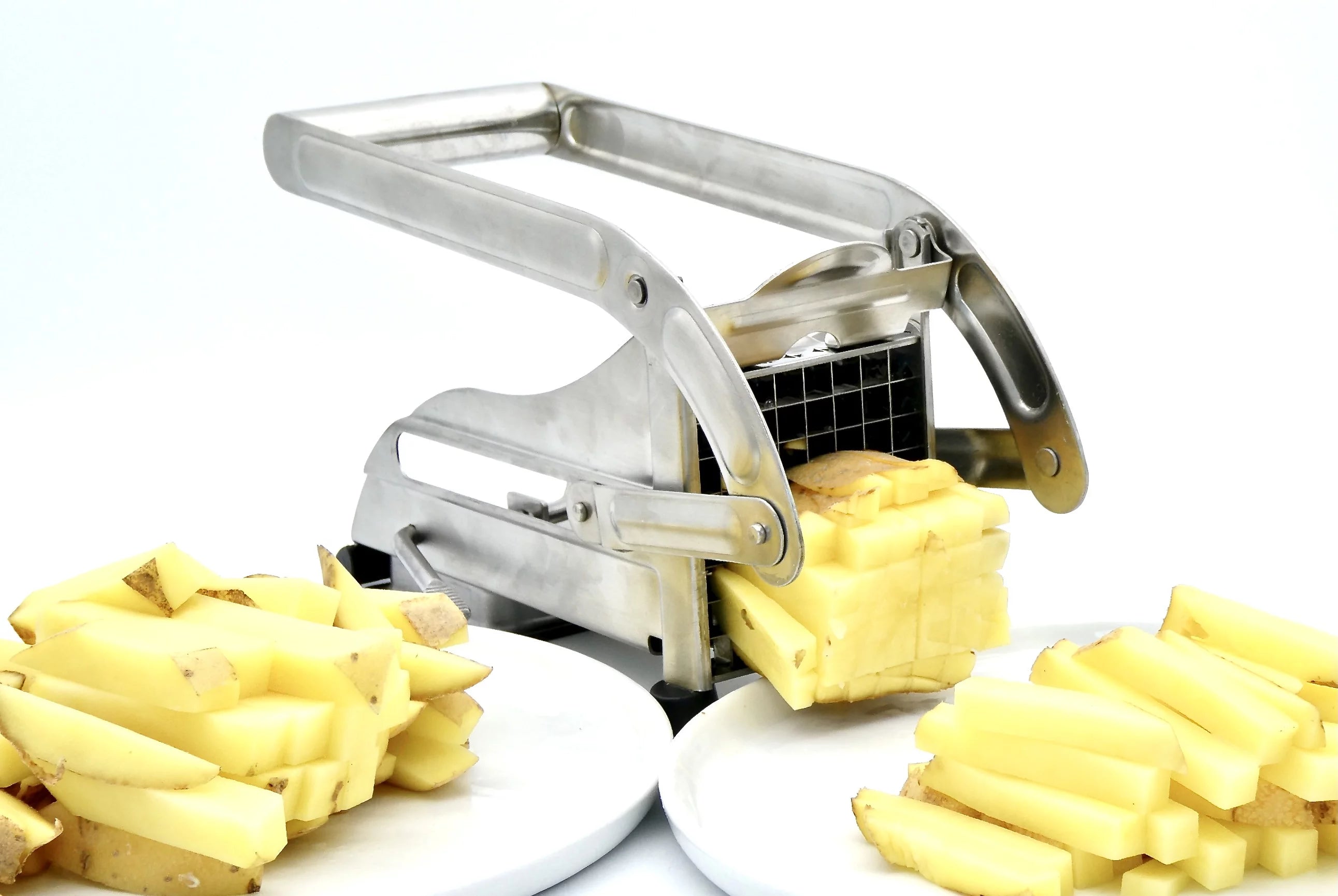 French Fry Cutter Potato Slicer with 1/2 and 1/3-Inch Blades, Stainless Steel H803