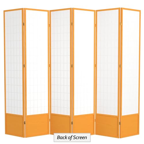 7 ft. Tall Window Pane Shoji Screen Room Divider, 3 Panels T5246