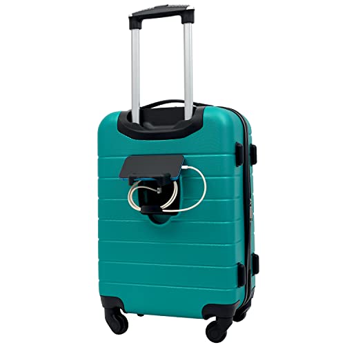 Smart Luggage Set with Cup Holder and USB Port, 20-Inch Carry-On K967