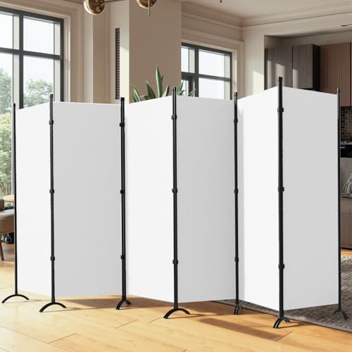 6 Panel Room Divider, Folding Privacy Screen, Freestanding Partition for Home Office P507