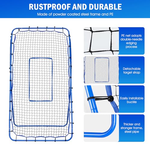 Volleyball Baseball Softball Rebounder Net for Outdoor Indoor Training L56619