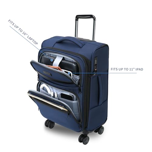 Softside Expandable Carry On Luggage with Spinner Wheels and TSA Lock, 20-Inch R869