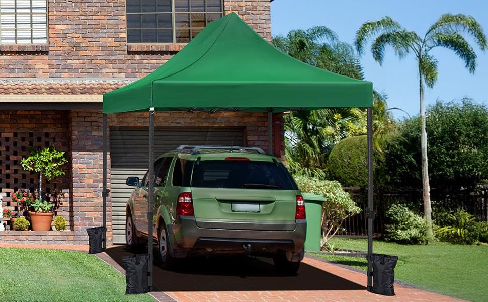 Heavy Duty Pop Up Canopy Tent 10x20 with Wheeled Carry Bag, White X6840