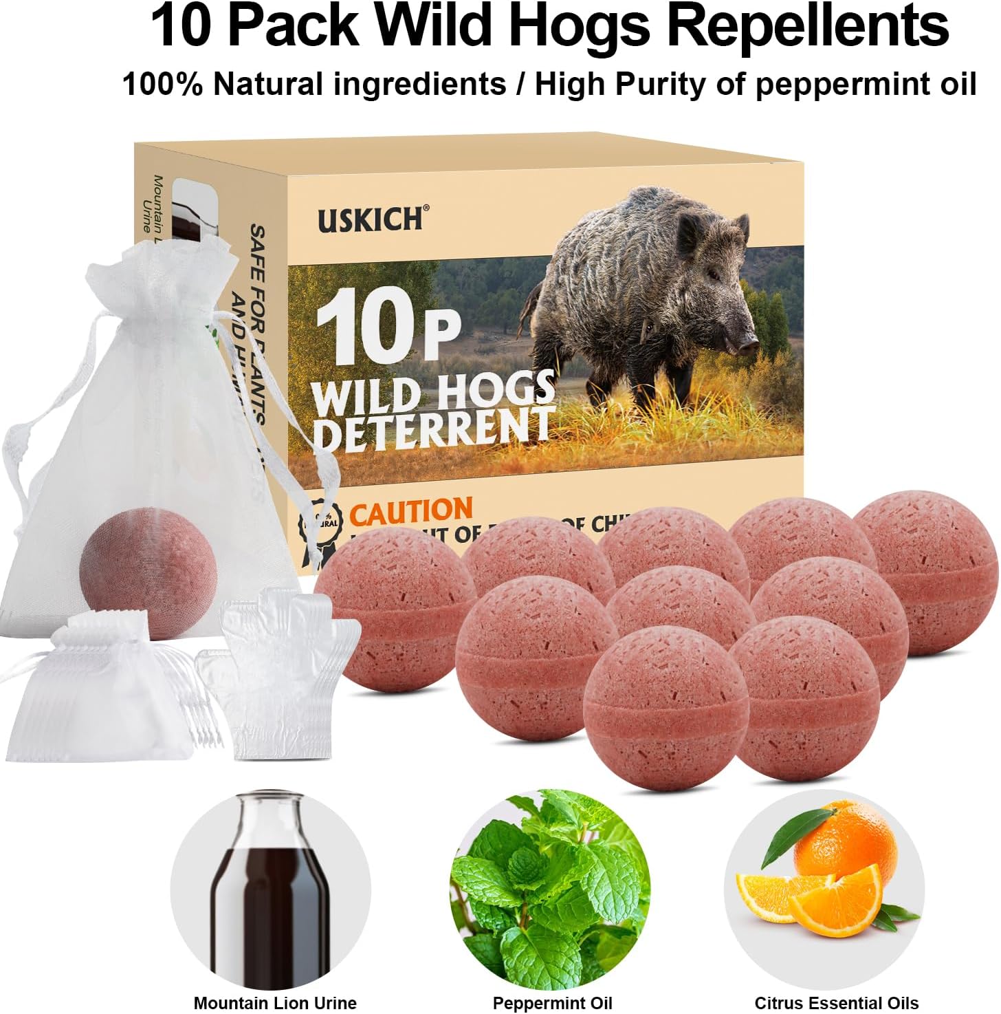 Wild Hog Repellent for Farm, Garden and Yard P79142
