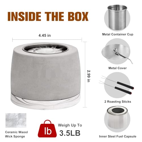 Concrete Tabletop Fire Pit Bowl with Extinguisher H8584
