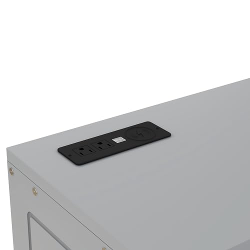 Murphy Bed Chest with Shelves, Foldable Wood Platform Bed Frame I45495