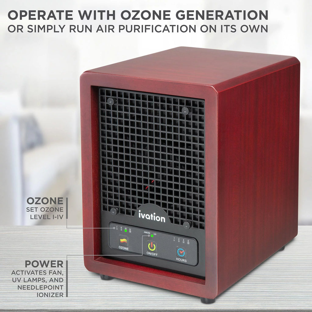 Portable Ozone Air Purifier with Multi-Level Filtration and UV Lamps N2980