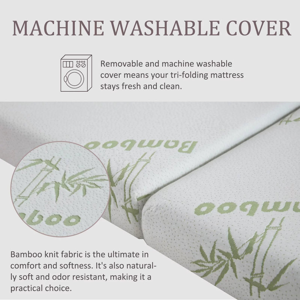 4 Inch Memory Foam Folding Mattress with Storage Bag, Twin R600226