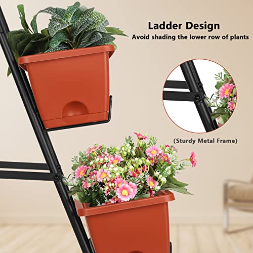 Raised Garden Bed 4 Tier Vertical Planter with Legs for Indoor Outdoor Use V653