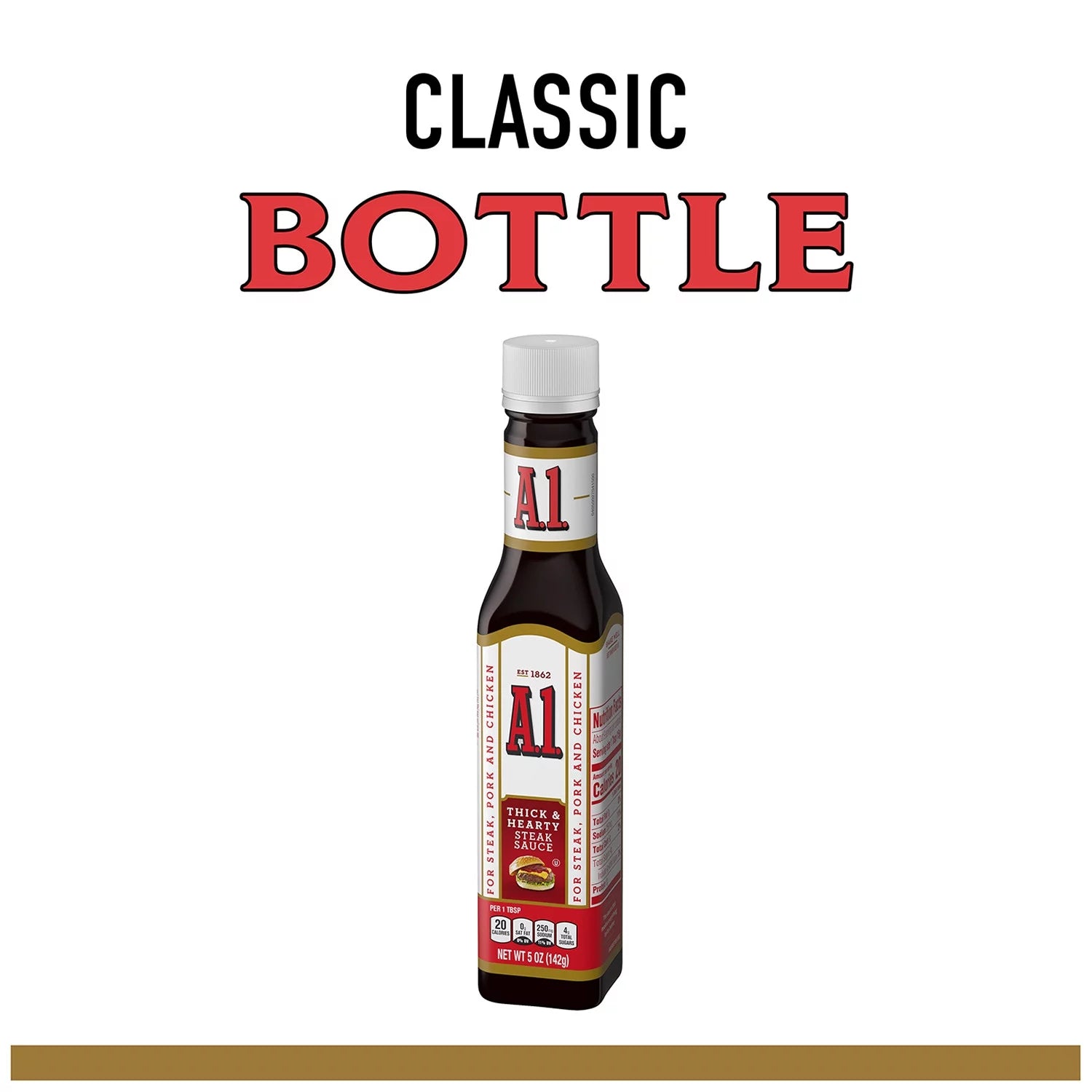 Thick & Hearty Steak Sauce, 10 oz Bottle (3-Pack) I102