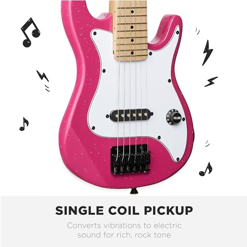 30in Kids Electric Guitar Beginner Starter Kit with Amplifier, Metallic Blue U78618