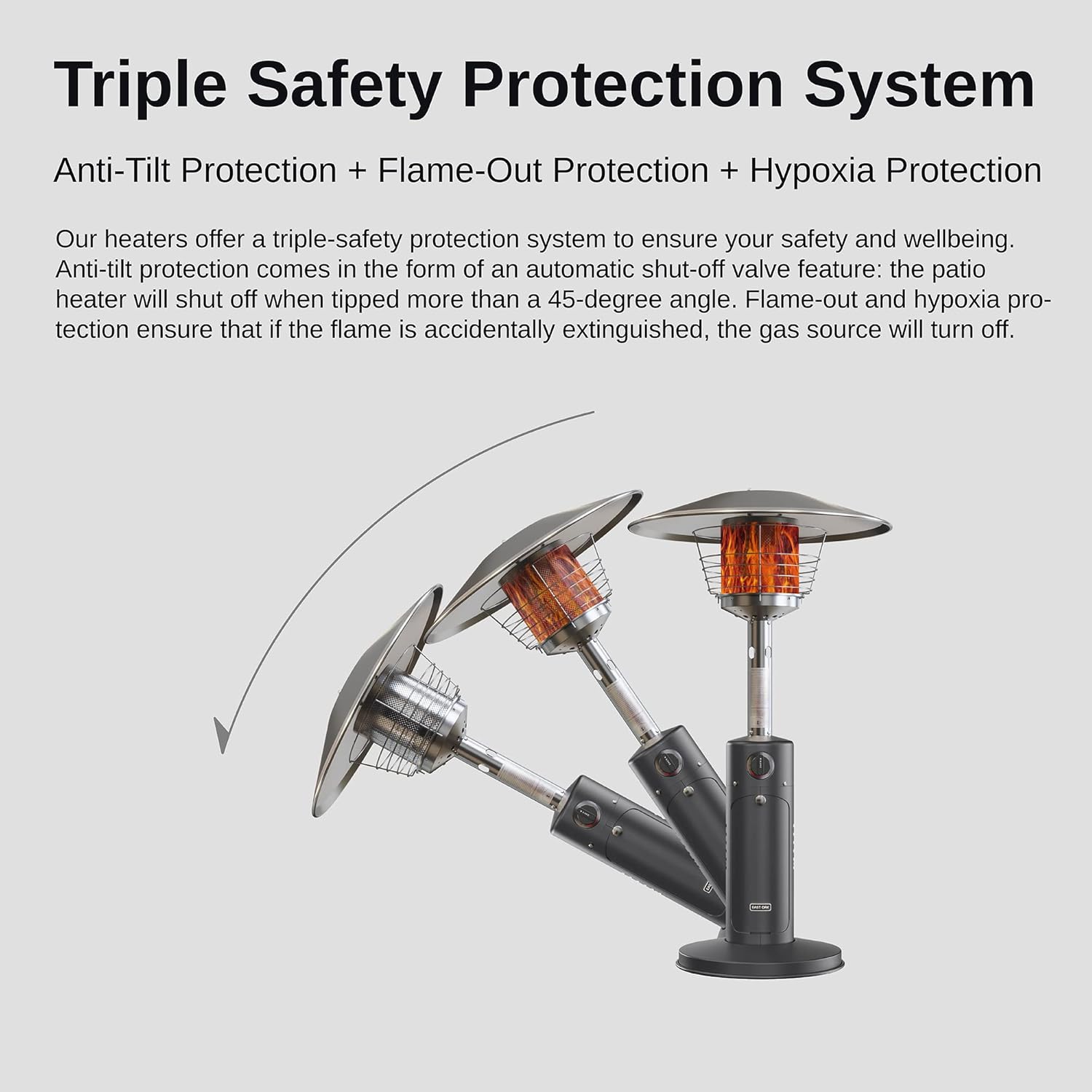 Patio Heater, Portable Propane Tabletop Heater for Outdoor Use Y799