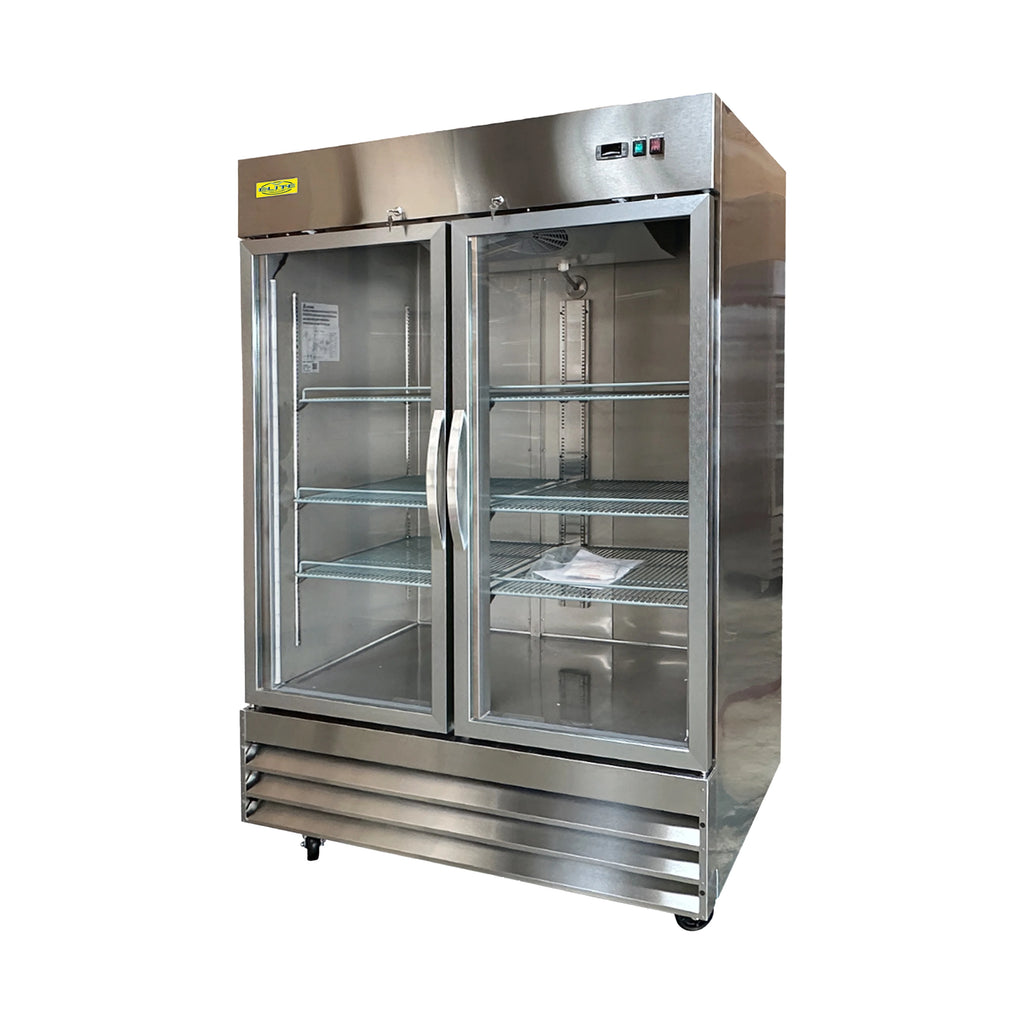 Two Glass Swing Door Stainless Steel Commercial Freezer A279751