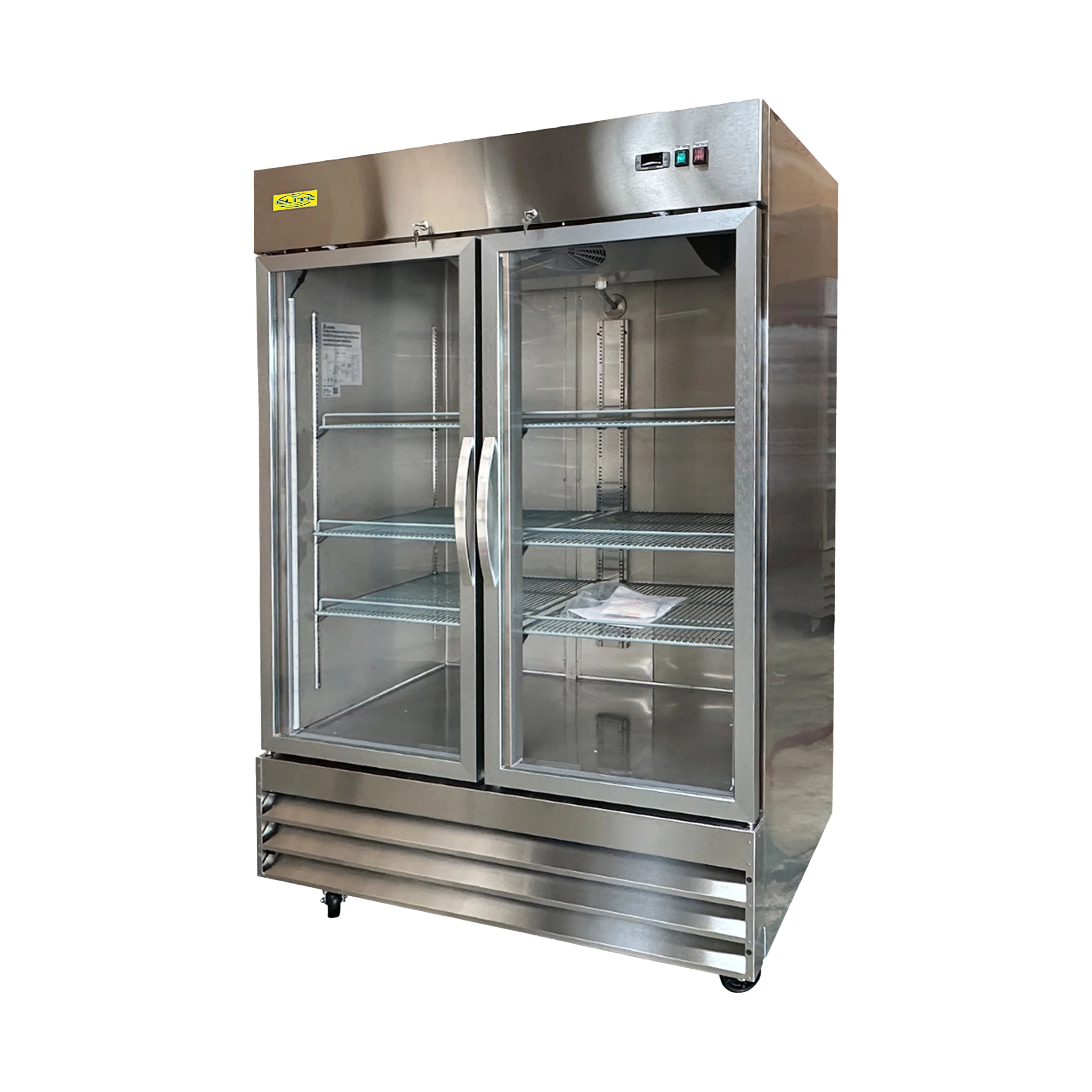 Two Glass Swing Door Stainless Steel Commercial Freezer A279751