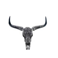 YUZDNM Long Horn Cow Skull - Long Horns Wall Decor Cow Skull Wall Hanging - Skull Faux Taxidermy Head Cow Skull Wall Decor Large Bull Skull Wall Sculpture Farmhouse Decor, 31 X 24 X 7 Inch(B)