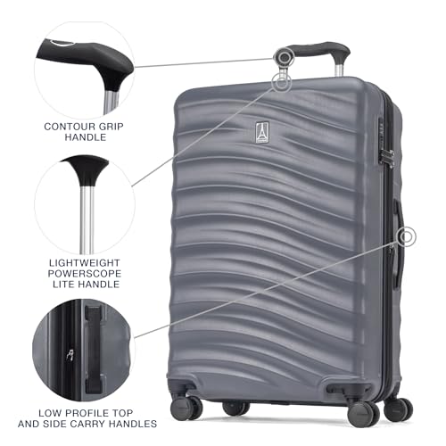 Hardside Expandable Carry-On Luggage with 8 Spinner Wheels and TSA Lock J560758