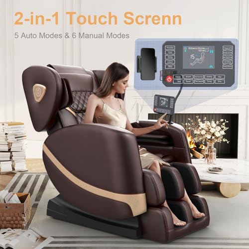 Zero Gravity Full Body Massage Chair with Heating, Foot Massage, Bluetooth Speaker L5704