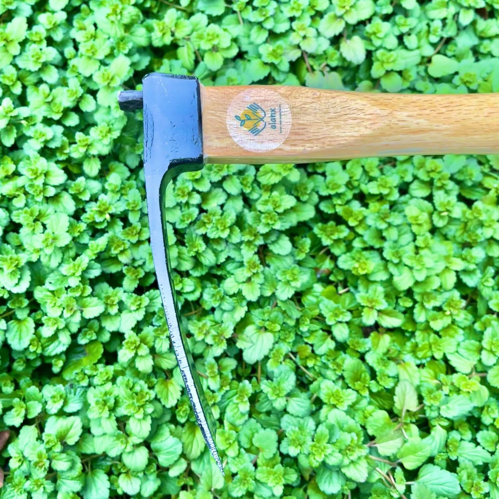 Japanese Carbon Steel Wide Hoe with Oak Handle for Digging, Weeding, Planting K1664