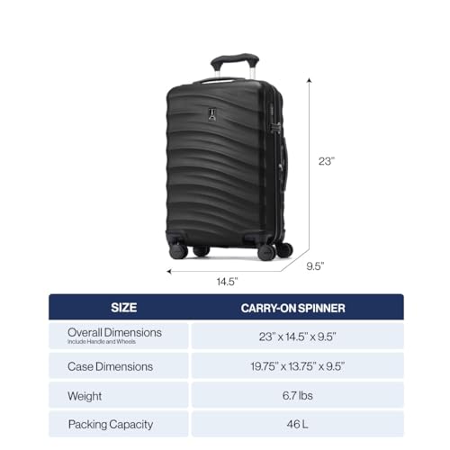 Hardside Expandable Carry-On Luggage with 8 Spinner Wheels and TSA Lock J560758