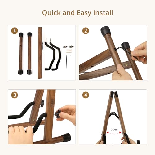 Foldable Hardwood Guitar Stand N691996