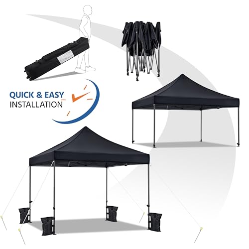 Heavy Duty Pop Up Canopy Tent 10x20 with Wheeled Carry Bag, White X6840