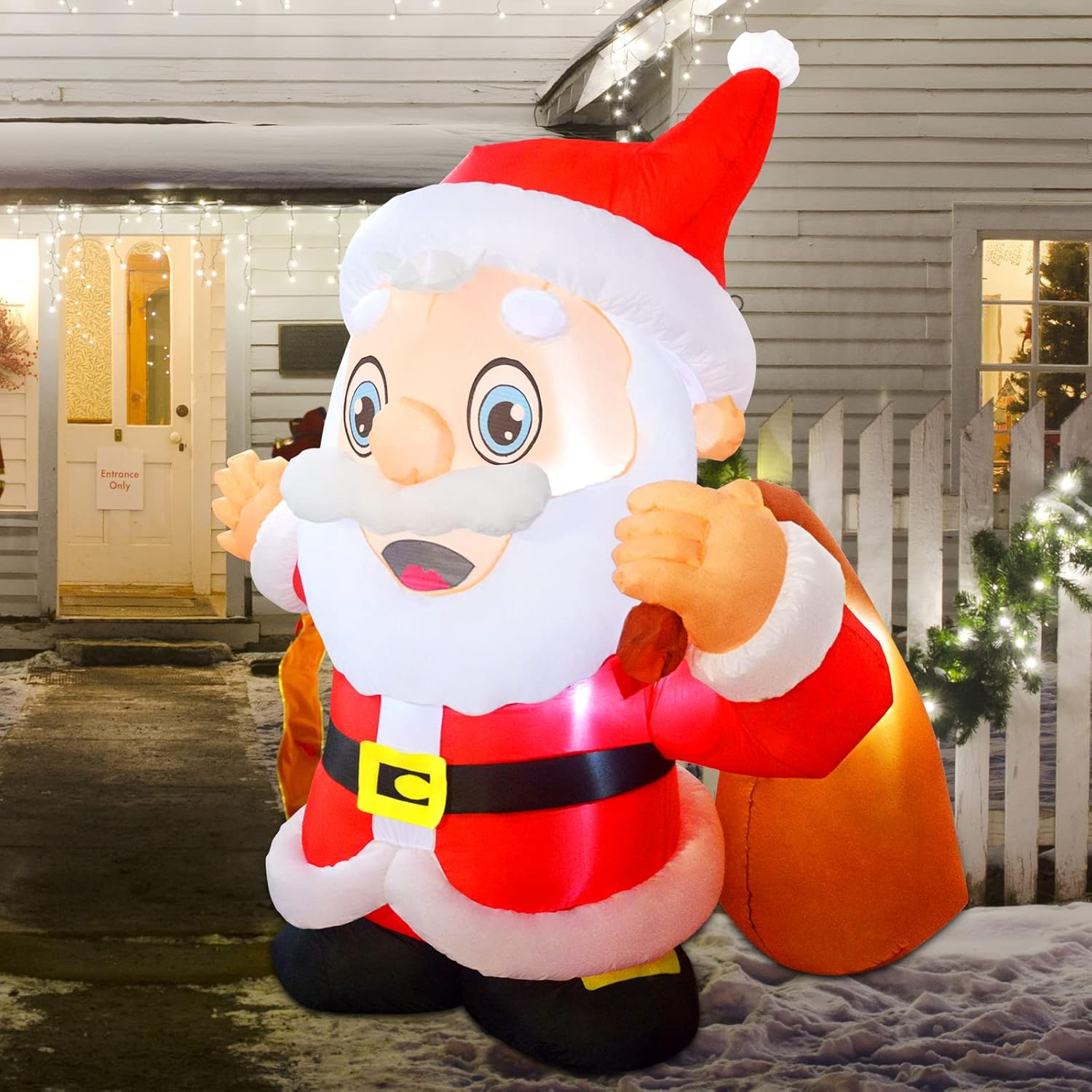 Santa Claus Christmas Inflatables Outdoor Decoration with LED Lights G146