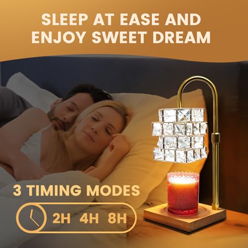 Candle Warmer Lamp with Timer, Adjustable Height, Dimmable, 2 Bulbs M490819