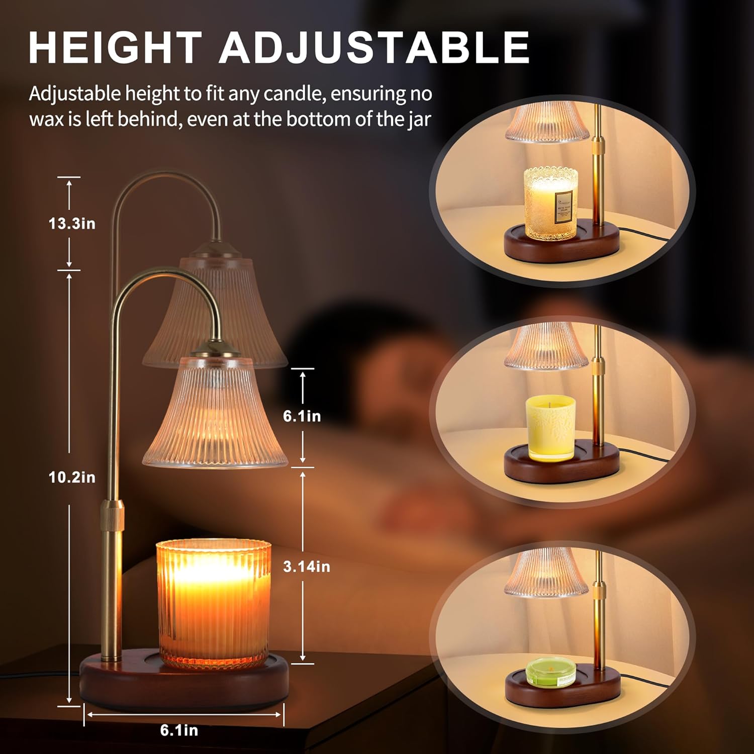 Candle Warmer Lamp with Timer and Dimmer Q760