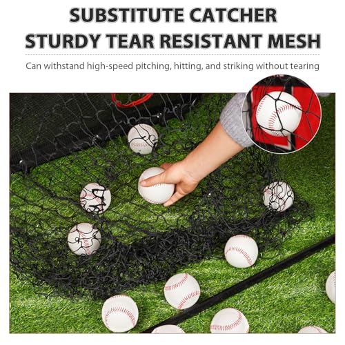 Baseball Pitching Target with Strike Zone, 9-Hole Training Net with Carry Bag D7736