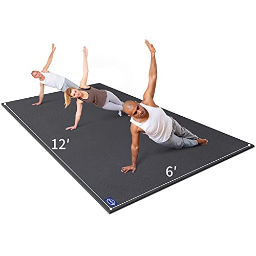 Extra Large Yoga Mat 12x6 ft Non-Slip Thick Exercise Mat for Home Gym Workout Z54498