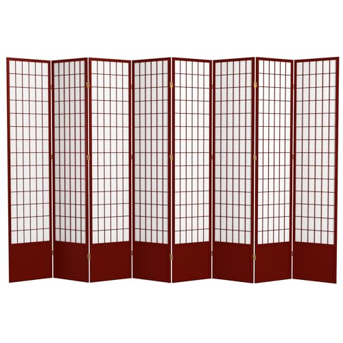 7 ft. Tall Window Pane Shoji Screen Room Divider, 3 Panels T5246