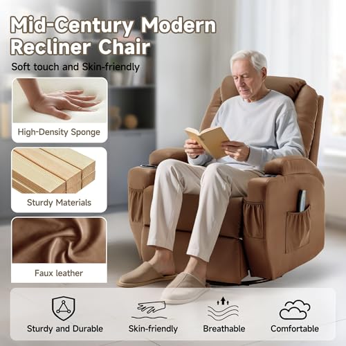 Rocking Recliner Chair with Massage and Heat E368