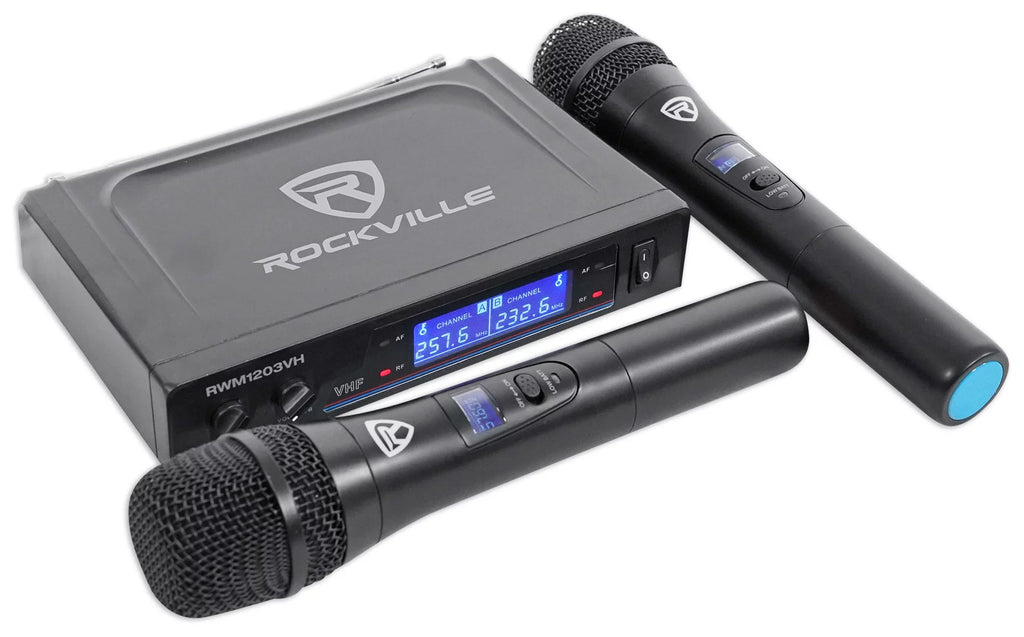 12" 3-Way 1600W Karaoke Speakers with Amplifier and Wireless Mics H29110