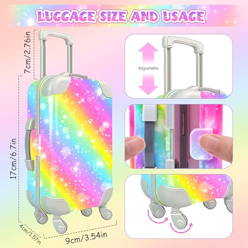 18 Inch Doll Travel Set with Suitcase, Dress, Camera, Phone, Neck Pillow & Sunglasses M666
