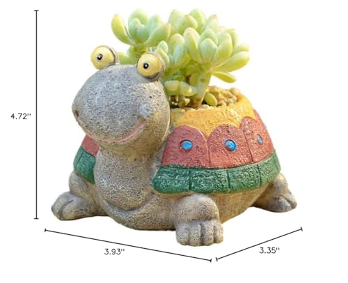 Turtle Shape Resin Succulent Plant Pot for Desk W9212