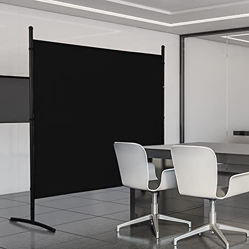 4 Panel Folding Room Divider Privacy Screen with Steel Frame P539789