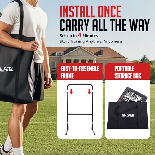 9 Hole Baseball Pitching Net with Strike Zone and Carry Bag V6468