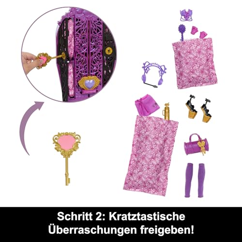 Monster High Skulltimate Secrets Neon Frights Doll & Accessories, Toralei Stripe with Dress-Up Locker & 19+ Surprises R9605